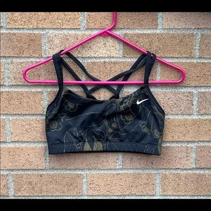 Nike Floral Metallic Sports Bra